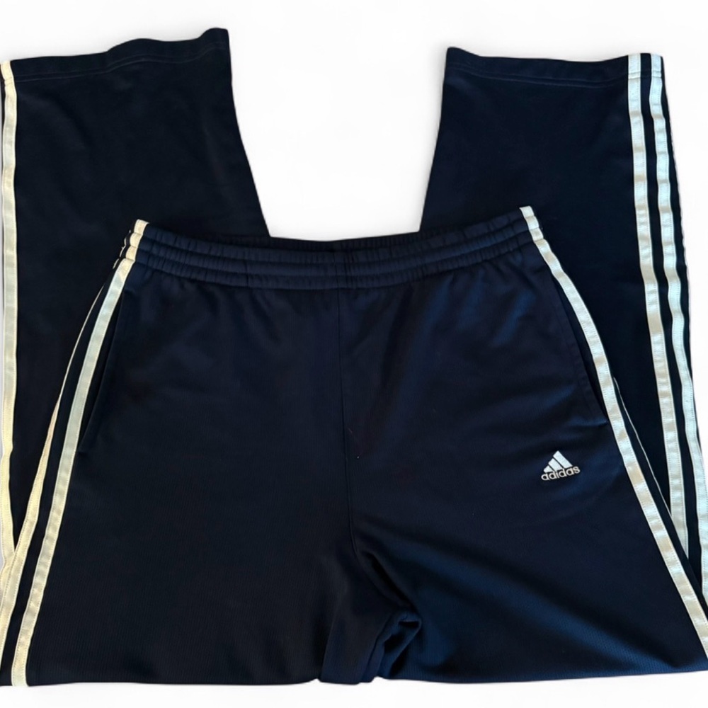 Adidas Mens Navy Blue Y2K Elastic Waist Track Pants Size Large
